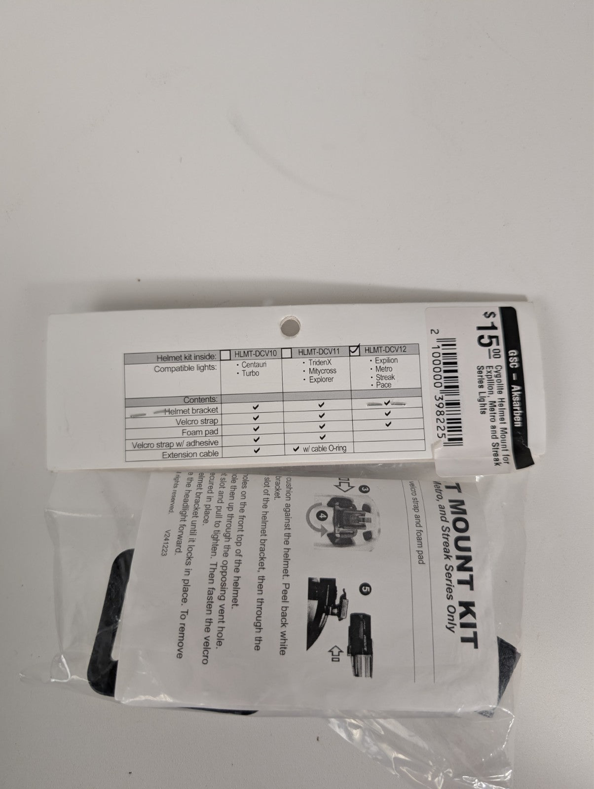 Cygolite Helmet Mount for Expilion, Metro, Streak, & Pace Bike Lights1