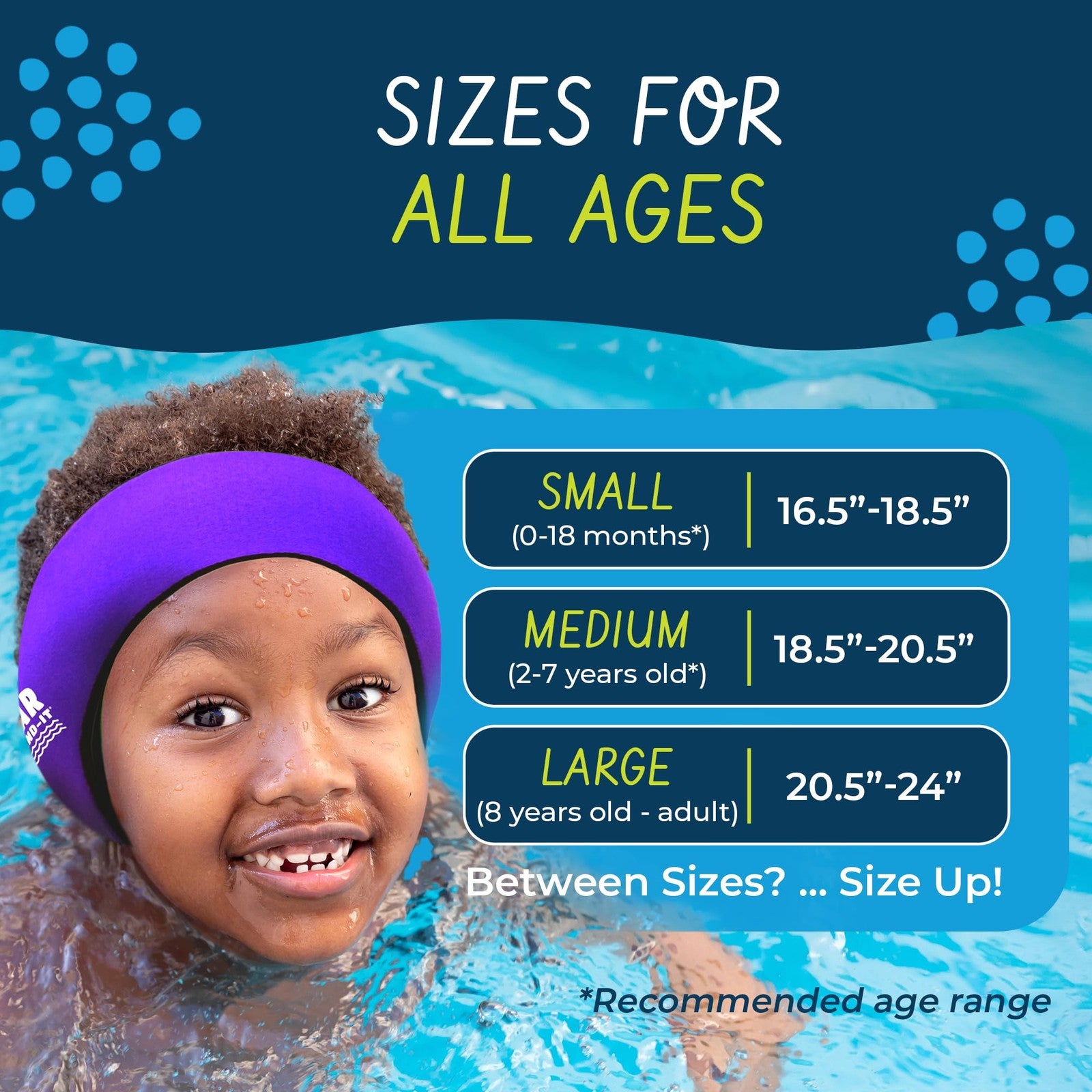 Earvolution Ear Band-It Original Swimming Headband for Kids/Adults - Invented by4