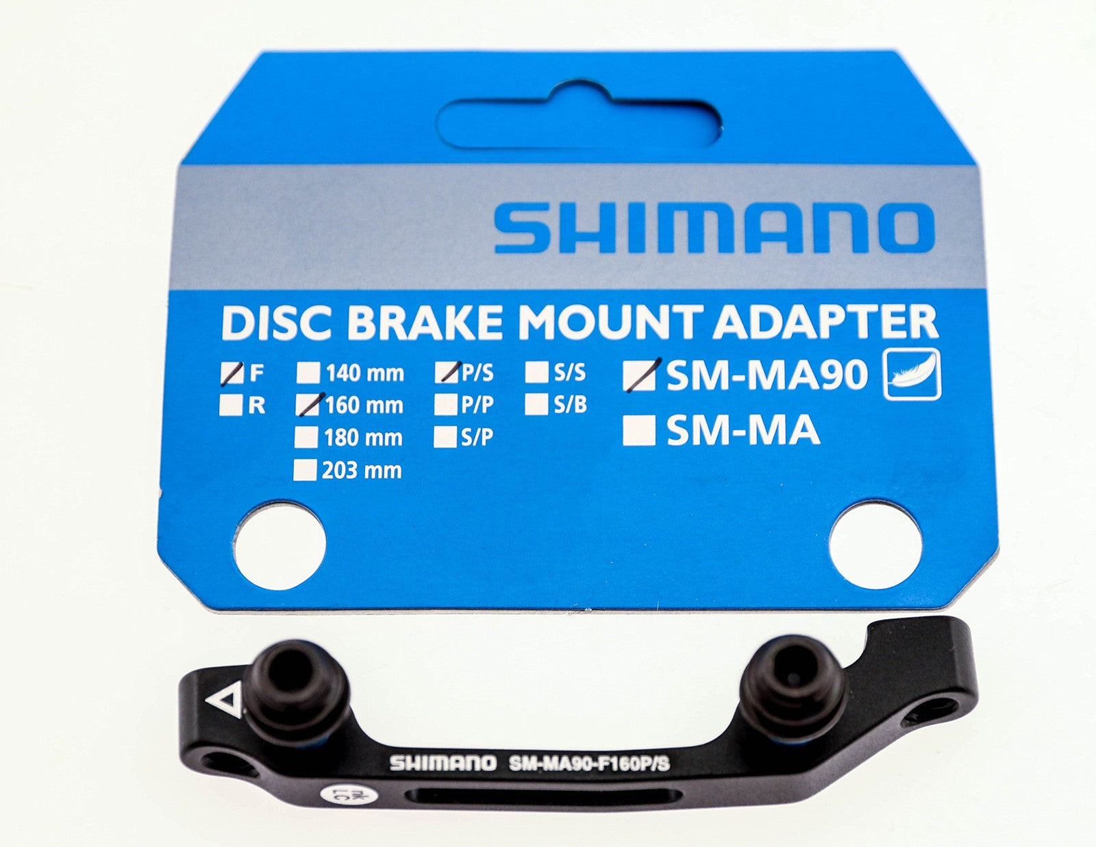 Shimano MA-90 Disc Brake Mounting Bracket (Black, 160-mm Post/is Front)0