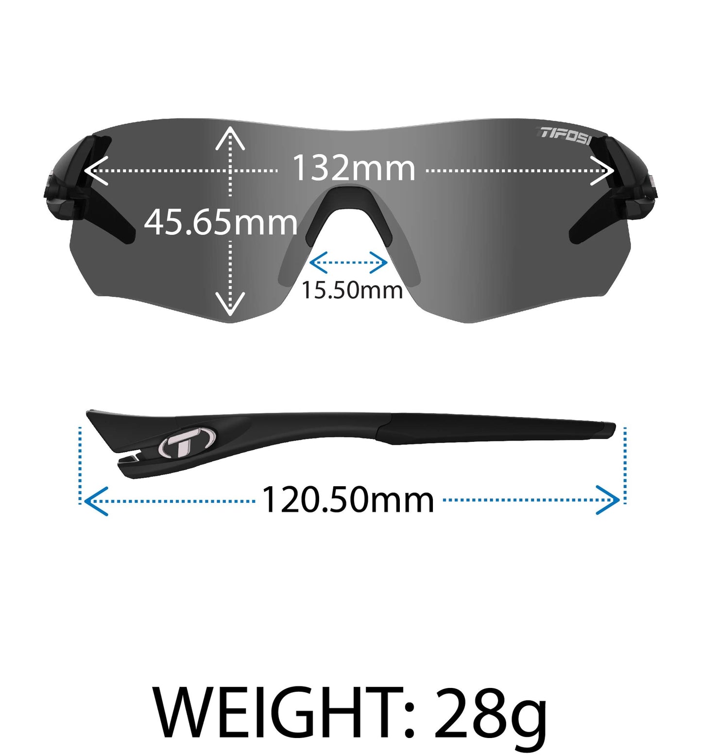 Tifosi Optics Tsali Sunglasses WHITE FRAMES (Crystal Smoke/White, Clarion4