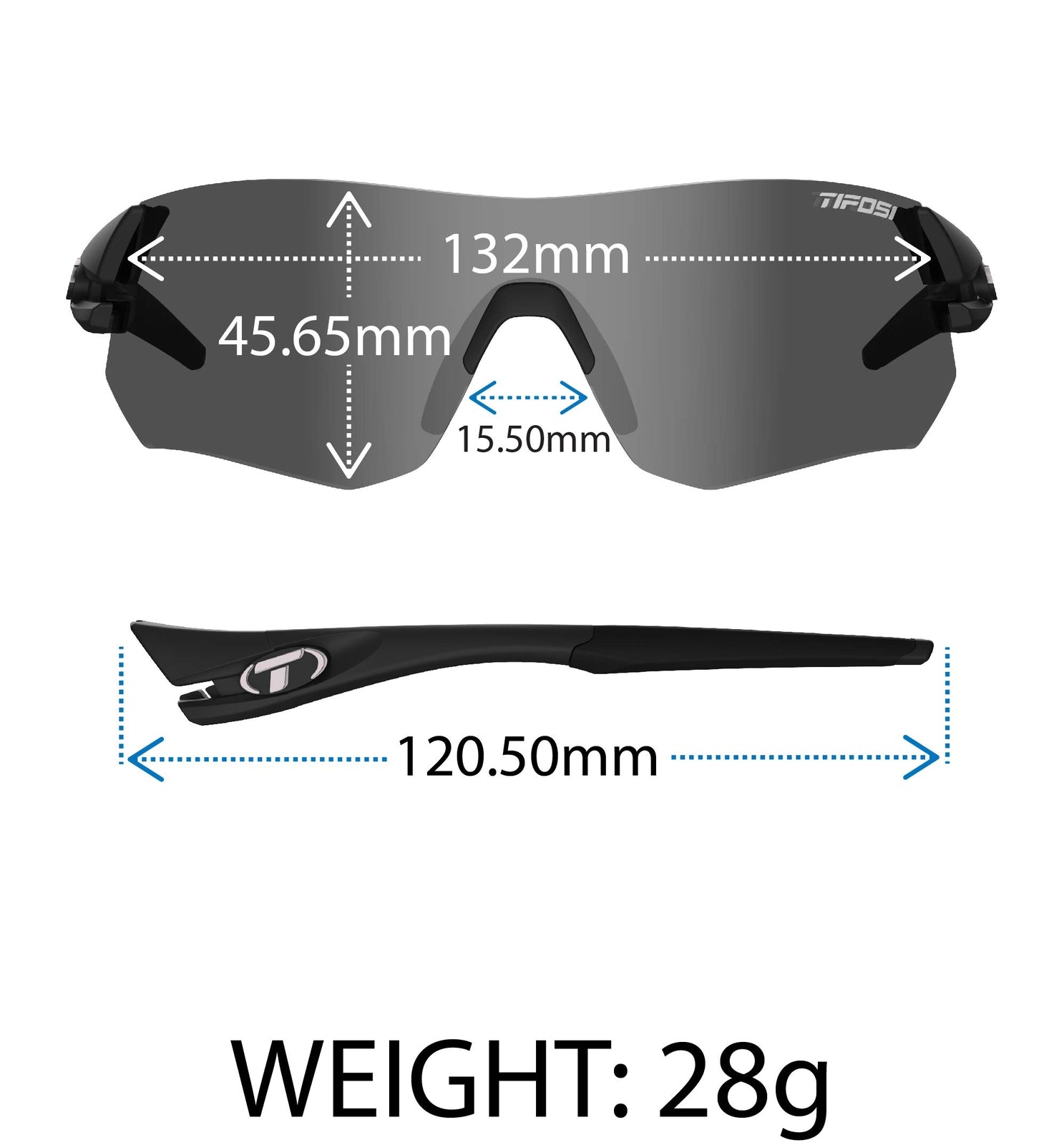 Tifosi Optics Tsali Sunglasses WHITE FRAMES (Crystal Smoke/White, Clarion4