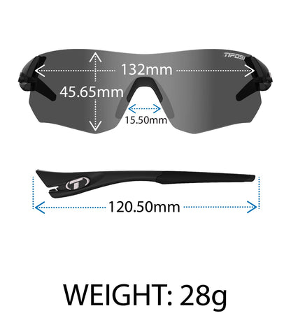 Tifosi Optics Tsali Sunglasses WHITE FRAMES (Crystal Smoke/White, Clarion4