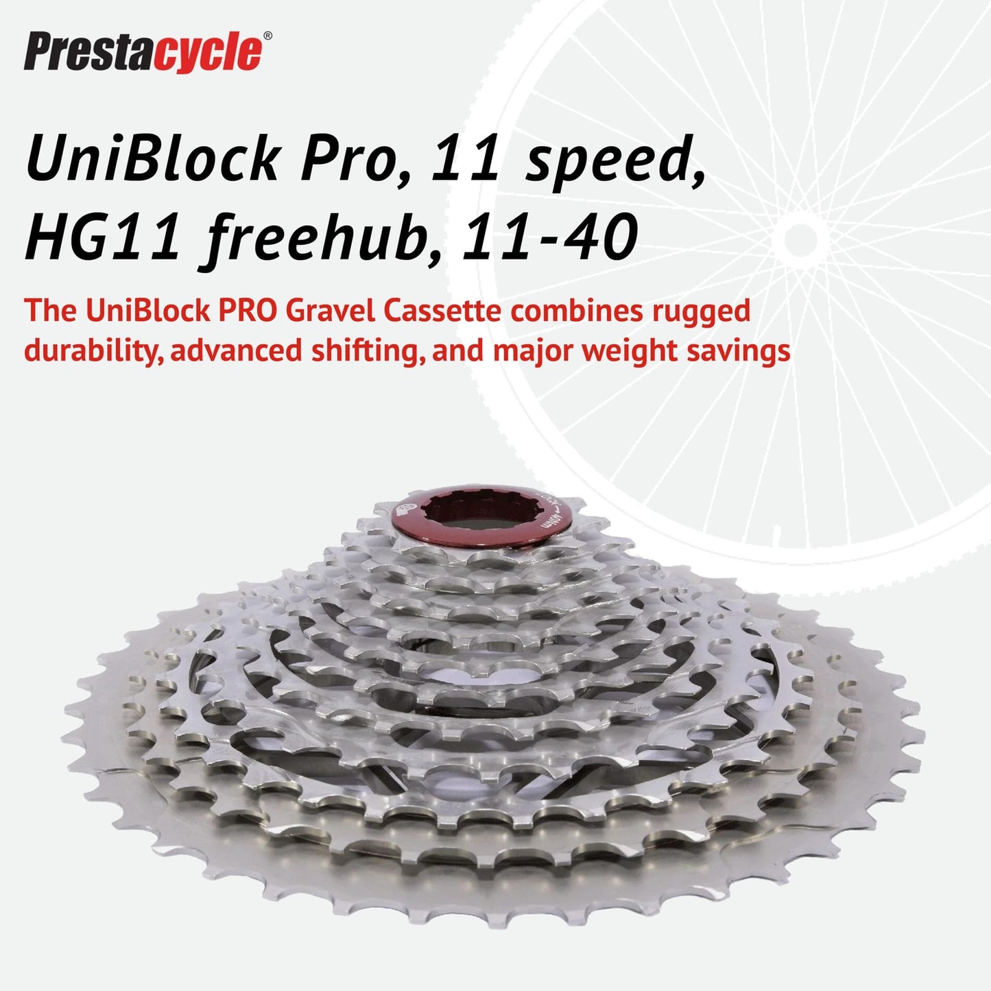 Prestacycle UniBlock PRO 11-Speed Cassette 11-42 – Shimano, SRAM & Campagnolo1