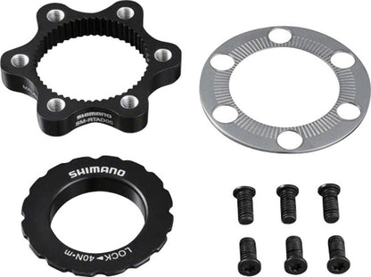 SHIMANO Centerlock to 6-Bolt Rotor Adapter Black, One Size0