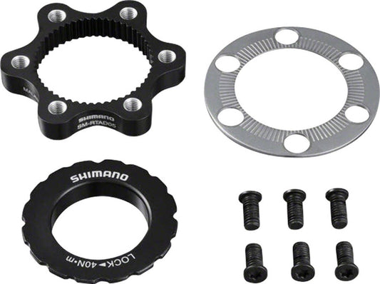 SHIMANO Centerlock to 6-Bolt Rotor Adapter Black, One Size0
