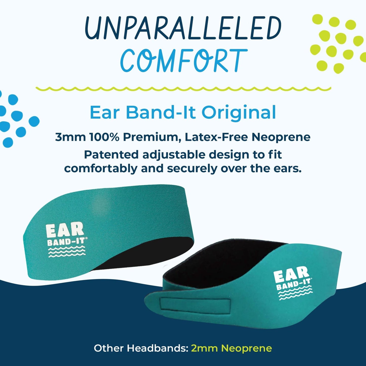 Earvolution Ear Band-It Original Swimming Headband for Kids/Adults - Invented by3