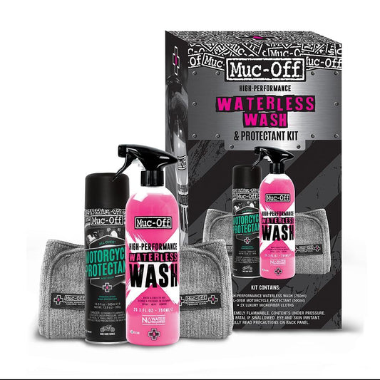 Muc-Off Motorcycle Waterless Wash & Protectant Kit - Motorcycle Cleaning Kit,0