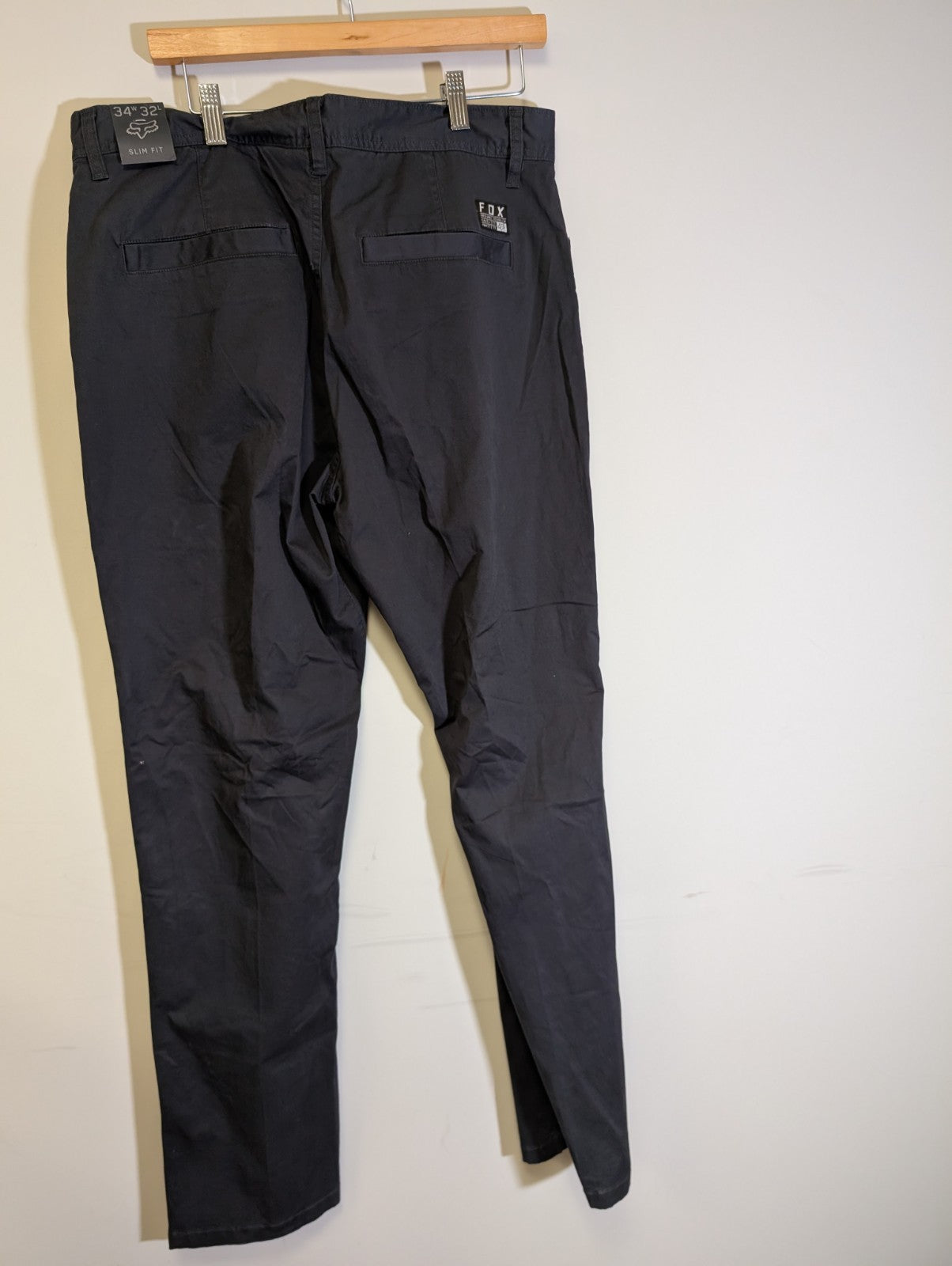 New Women’s Fox Racing Dodds Chino Pant Black Skinny Fit Pants Mid Rise Size 80