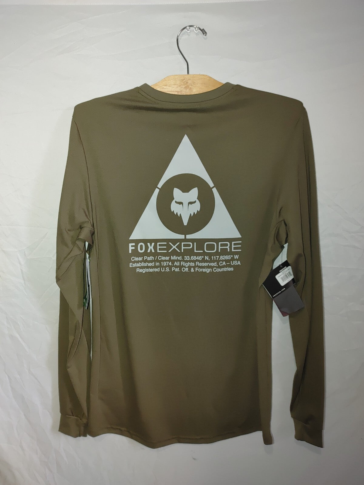 Fox Mens DR MD LS Jersey TRED Olive Green Medium1