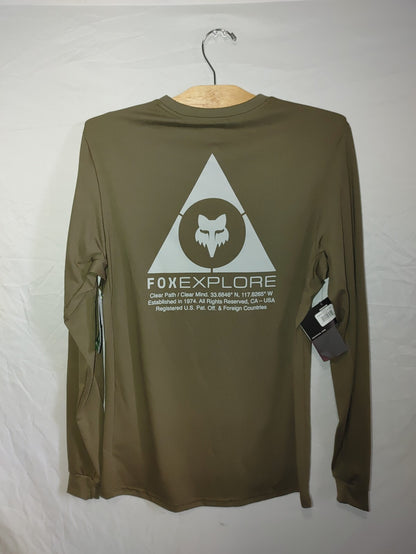 Fox Mens DR MD LS Jersey TRED Olive Green Medium1