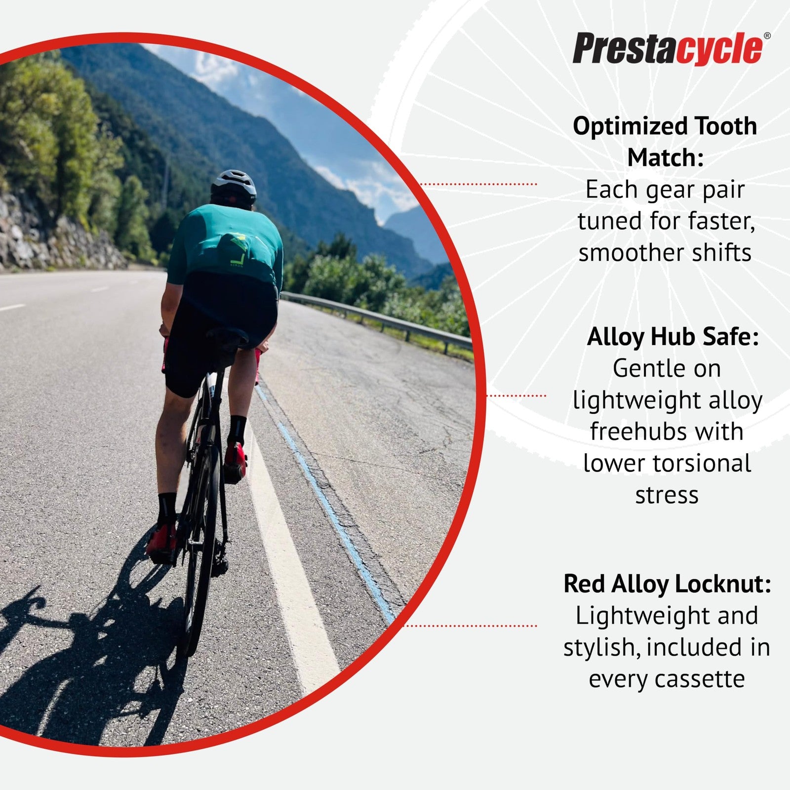 Prestacycle UniBlock PRO Cassette – 12-Speed for Campagnolo – 11-34,4