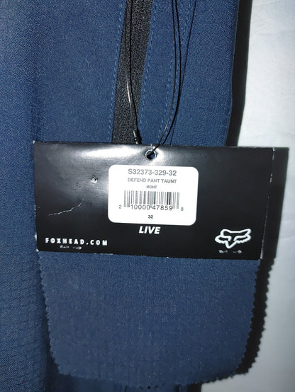 Fox Mens Defend Pants Taunt Navy Size 322