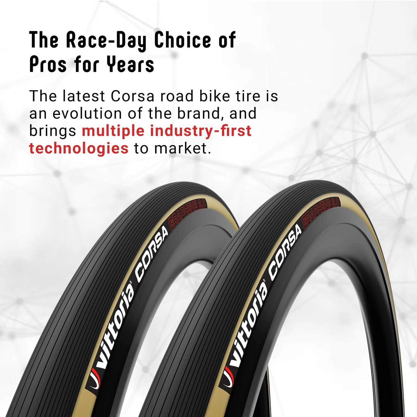 Vittoria Corsa Graphene 2.0 - Race Road Bike Tire - Tubeless Ready Bicycle Tires2