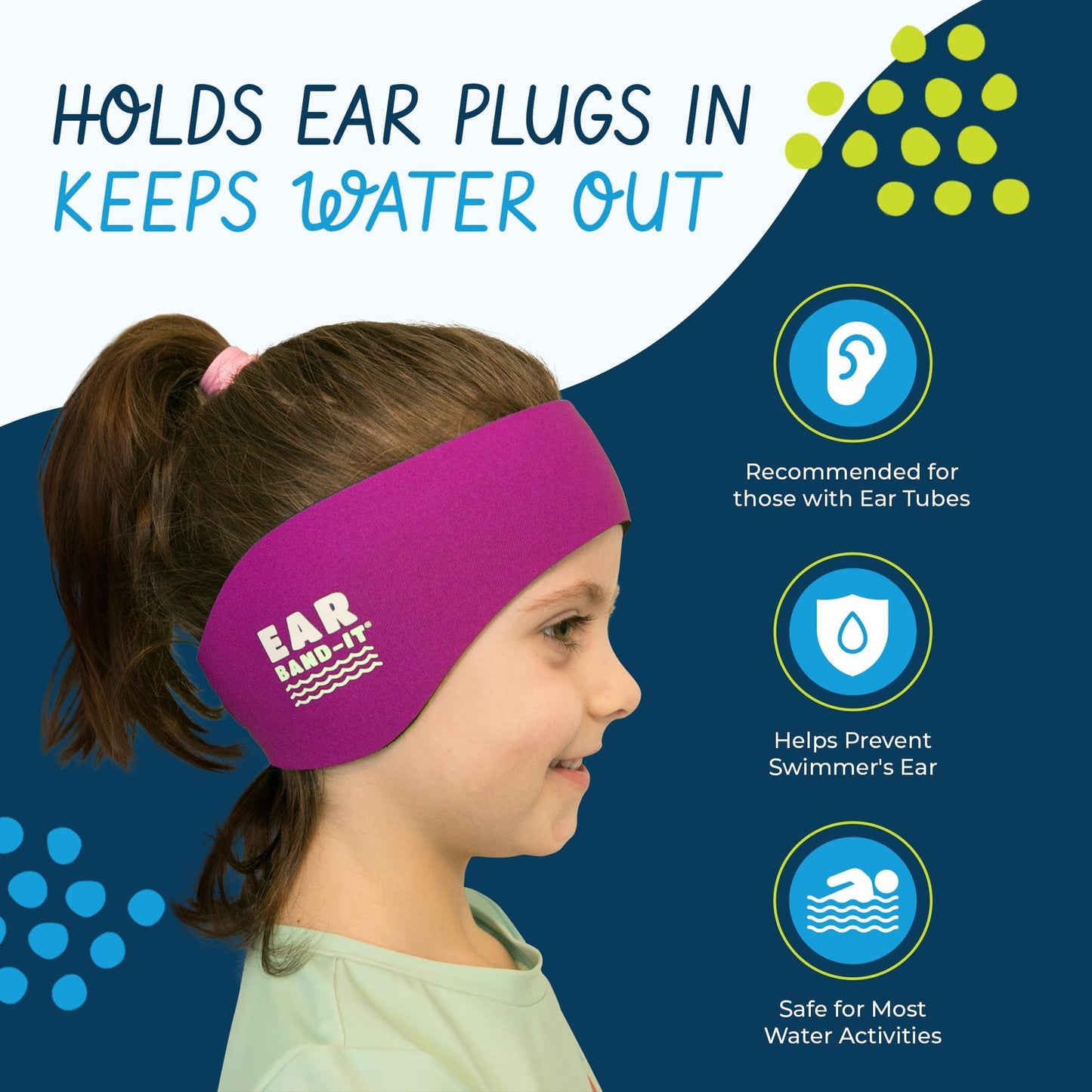 Earvolution Ear Band-It Original Swimming Headband for Kids/Adults - Invented by2
