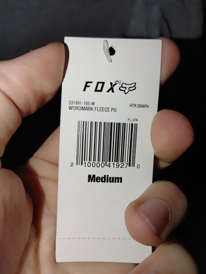 Fox Mens Wordmark Fleece Pullover Gray Medium2