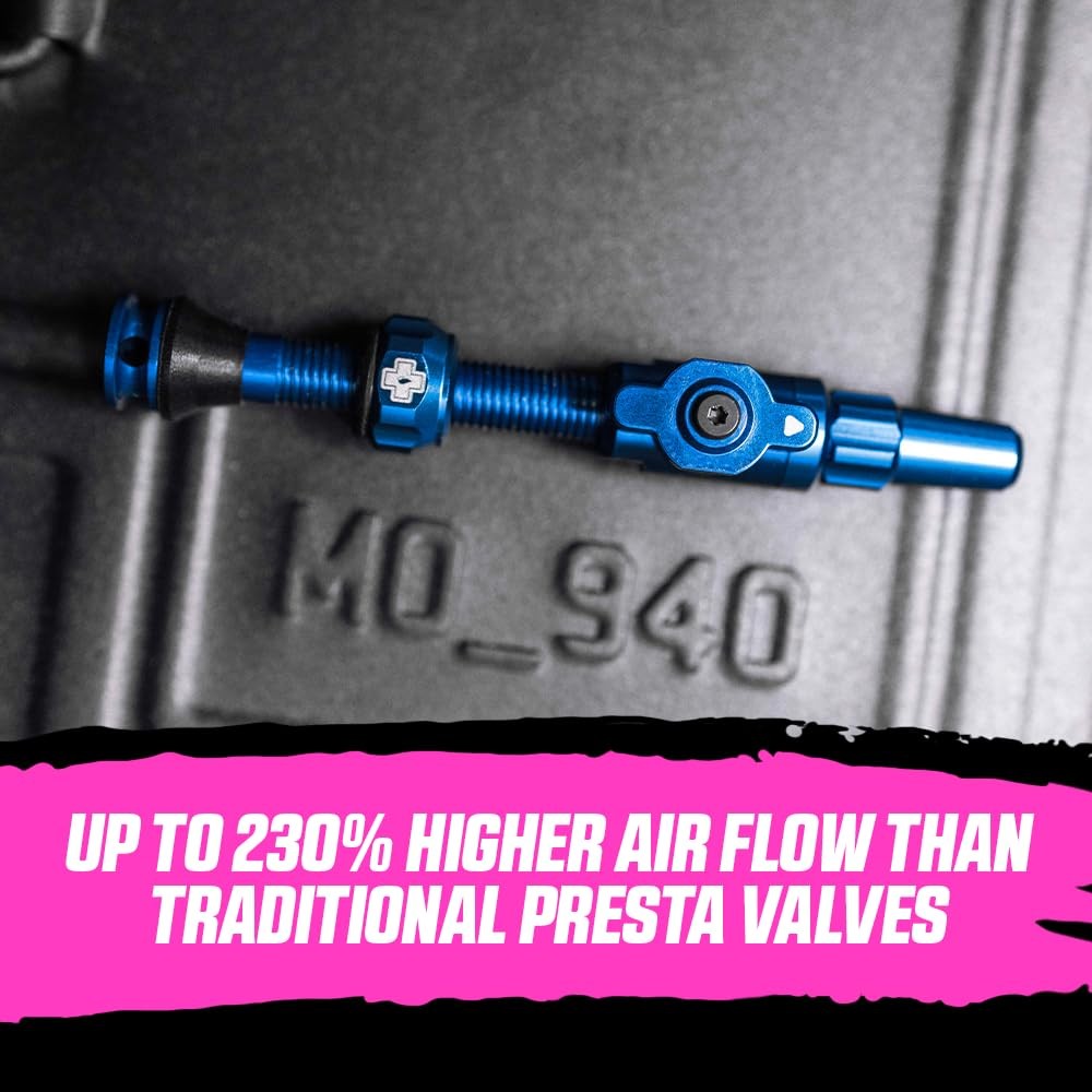 Muc-Off Big Bore Lite Tubeless Valves, Black 35mm - Precision Engineered Dust3