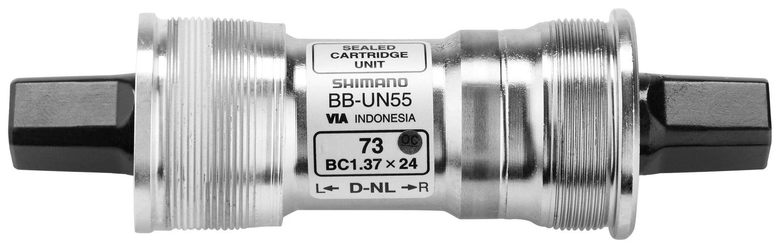 SHIMANO BB-UN55 Bottom Bracket - Silver, 73-113 mm1