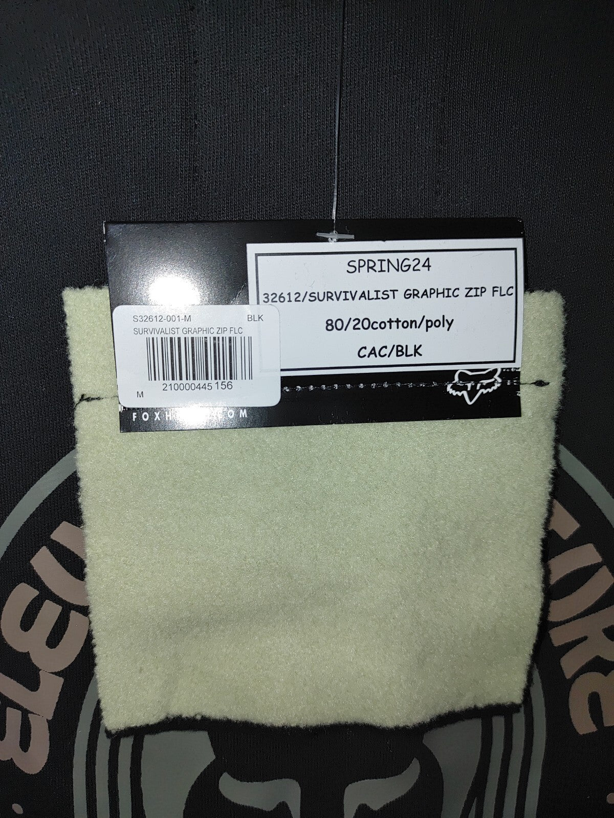 Fox Mens Survivalist Graphic Zip Fleece Medium2