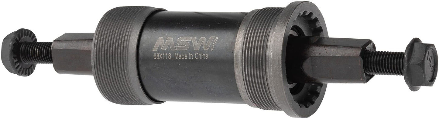 WSM MSW Bike Square Taper JIS Bottom Bracket, English Frame Interface, 68 x0