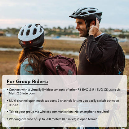 Sena R1 EVO Smart Cycling Helmet (Matte White, Small)4