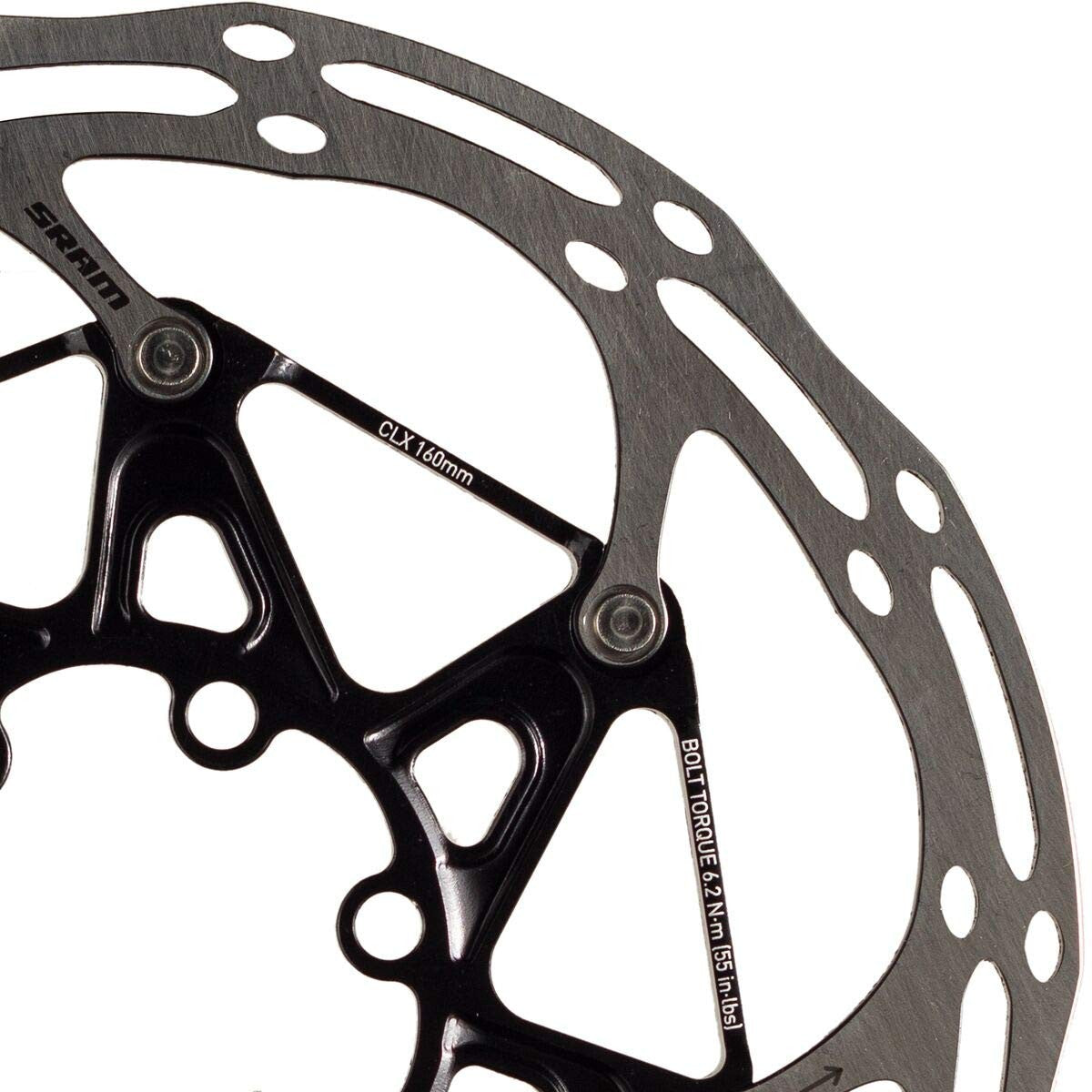 SRAM Rotor Centerline 2 Piece 160mm Black (Includes Ti Rotor Bolts) Rounded1