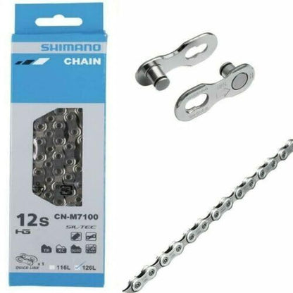 Shimano SLX CN-M7100 SLX Chain with Quick Link, 12-Speed, 126L,Silver3