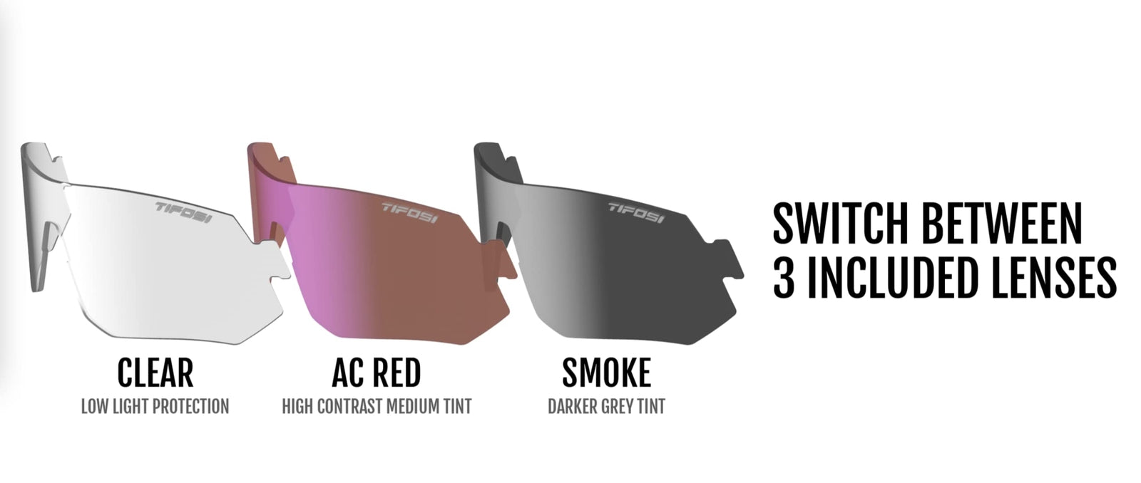 Tifosi Optics Tsali Sunglasses WHITE FRAMES (Crystal Smoke/White, Clarion1