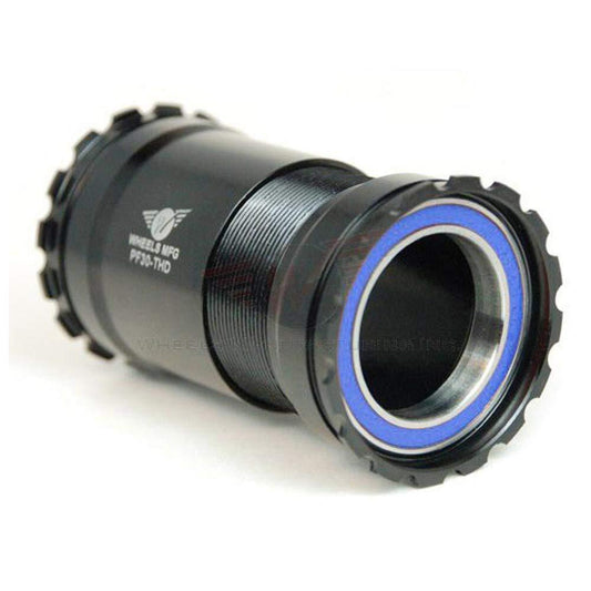 Wheels Manufacturing Pressfit 30 Bottom Bracket Threaded Together Alloy Black0
