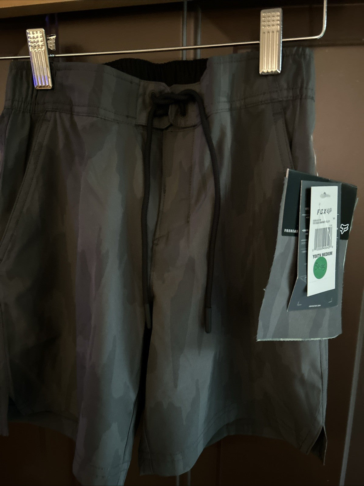 Fox Youth Essex Swarmer Valley Short. Sz. M  Color: Camo-Gray0