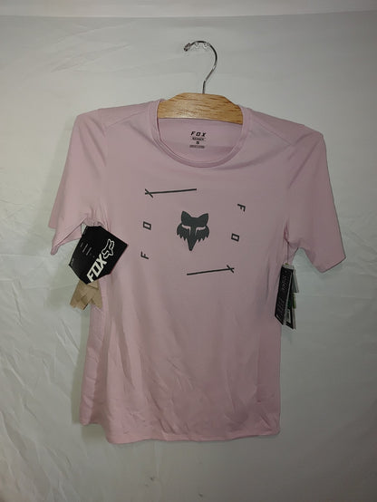 Fox Racing Women's Ranger Drirelease Veni SS MTB Jersey Blush Small 30902-175-S0