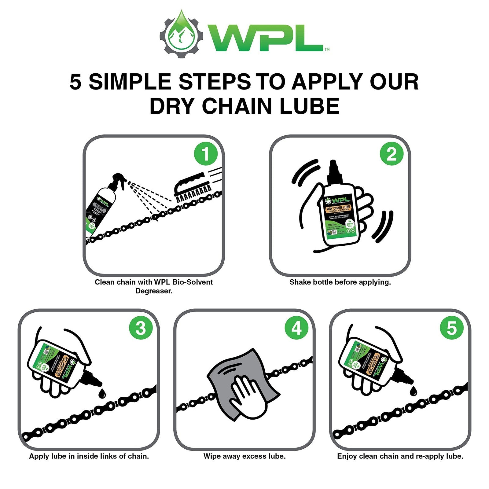 WPL Dry Chain Lube 120ml - Premium Bike Chain Lube for Mountain Bikes and Road5