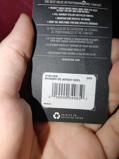 Fox Mens Ranger SS Jersey Keel Medium2