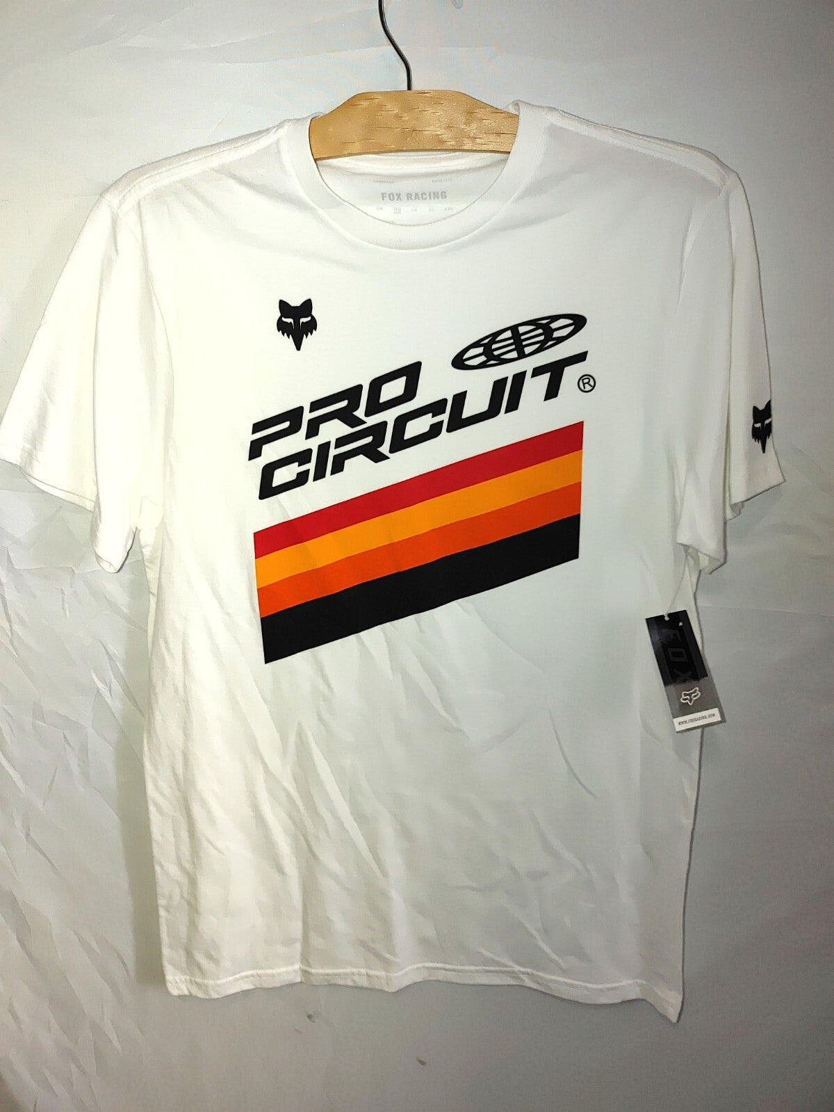 Fox Racing Adult Mens Medium White Pro Circuit SS Short Sleeve Premium Tee Shirt0