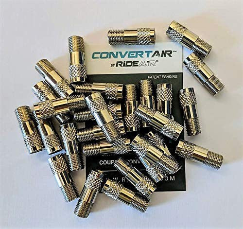 RideAir ConvertAir (Pair) Presta to Schrader Converter (not Adapter) Aluminium5