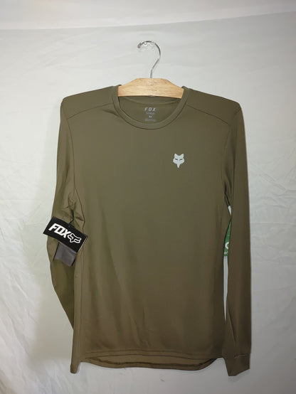 Fox Mens DR MD LS Jersey TRED Olive Green Medium0