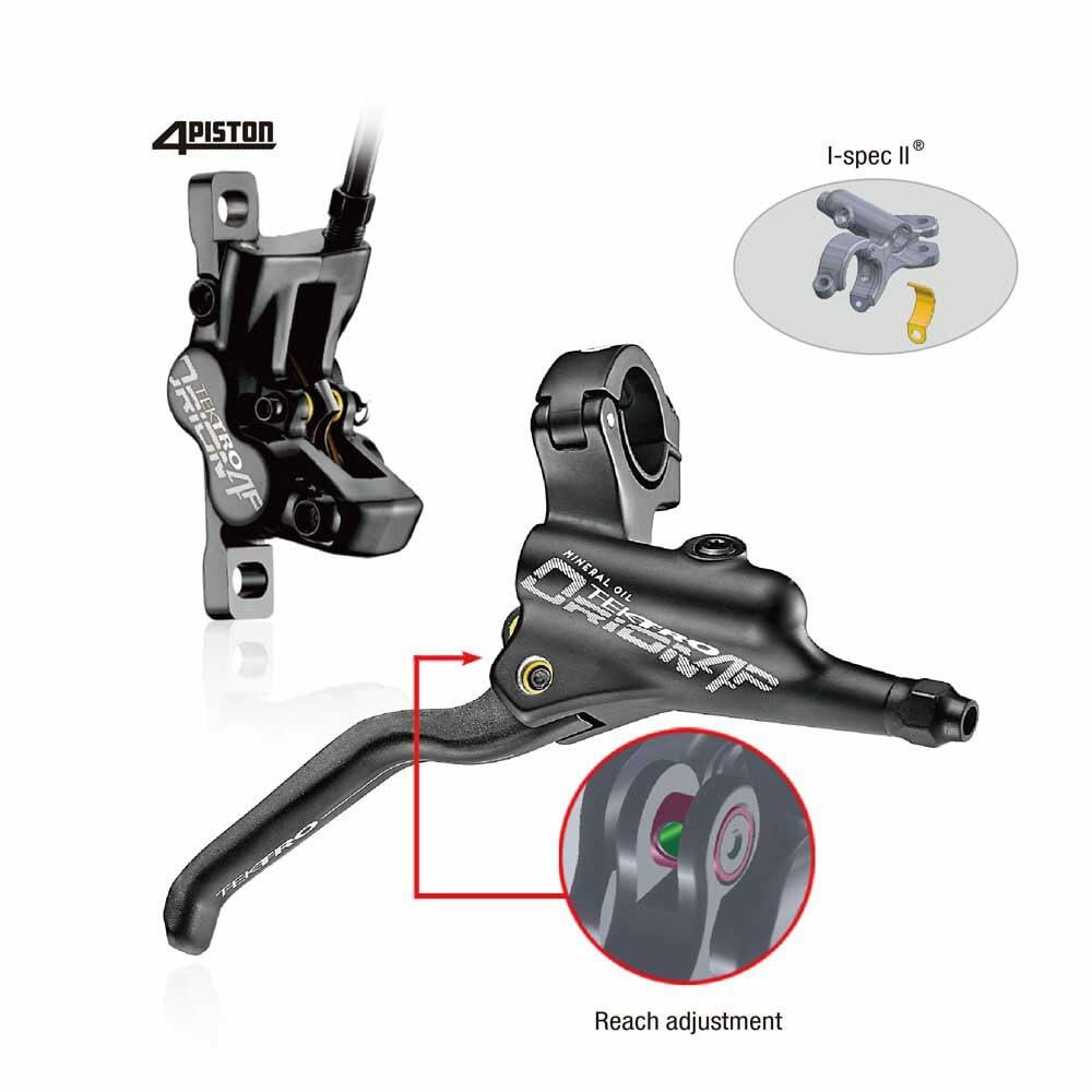 TEKTRO Orion HD-M745 Rear Hydraulic Bicycle Disc Brake Lever & 4-Piston Caliper