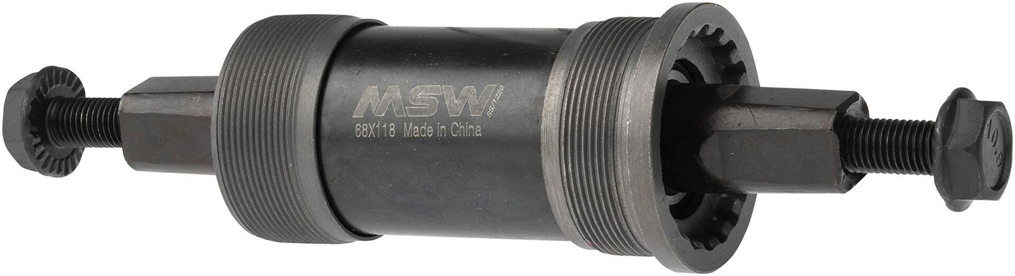 WSM MSW Bike Square Taper JIS Bottom Bracket, English Frame Interface, 68 x