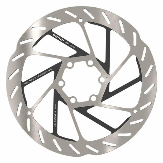 SRAM HS2 Disc Brake Rotor - 160mm, 6-Bolt, Rounded, Silver/Black