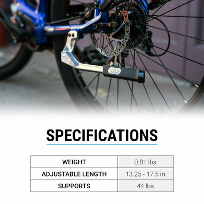 Portland Design Works Power Stance Bicycle Kickstand, Rear Mount 40mm, Silver