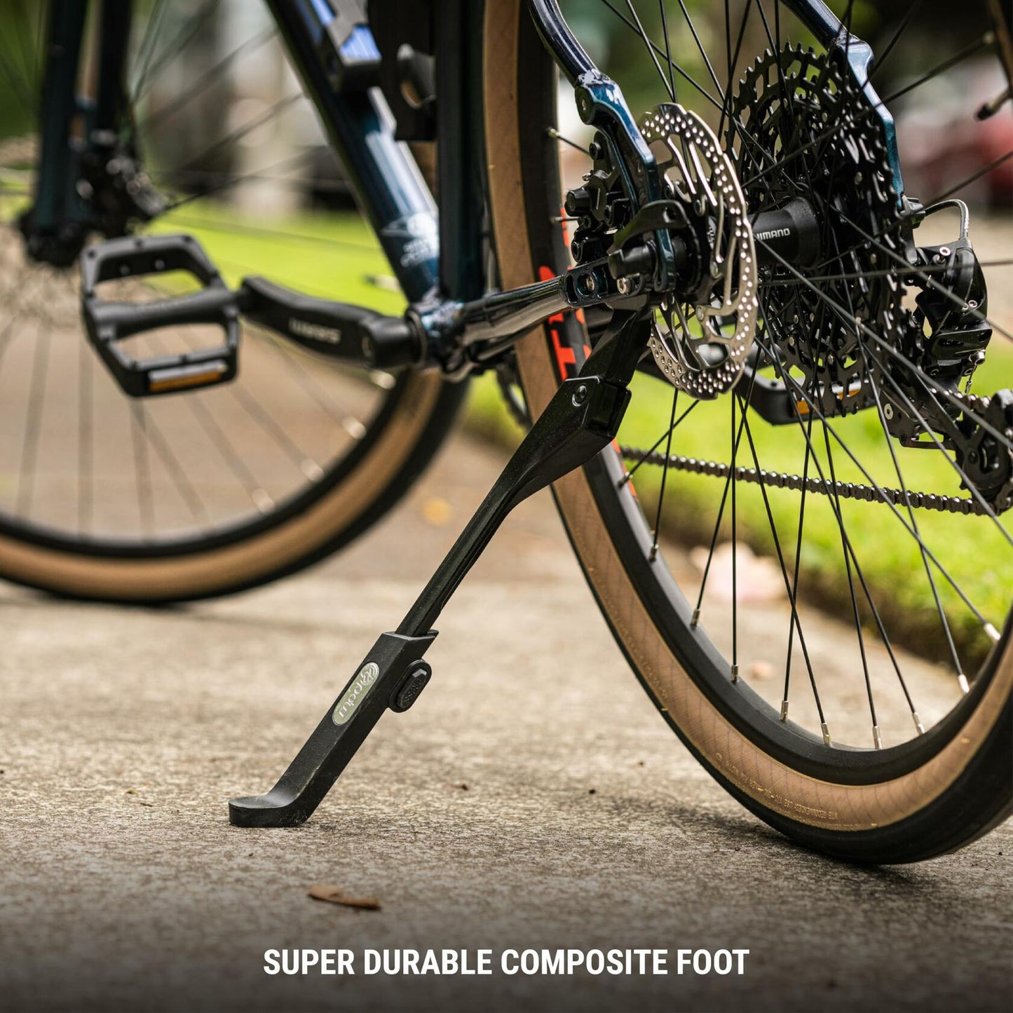 Portland Design Works Power Stance Bicycle Kickstand, Rear Mount 40mm, Silver