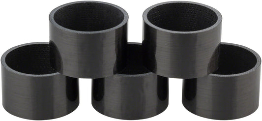 WHISKY UD Carbon Headset Spacers | 20mm | Gloss Black | 5-Pack