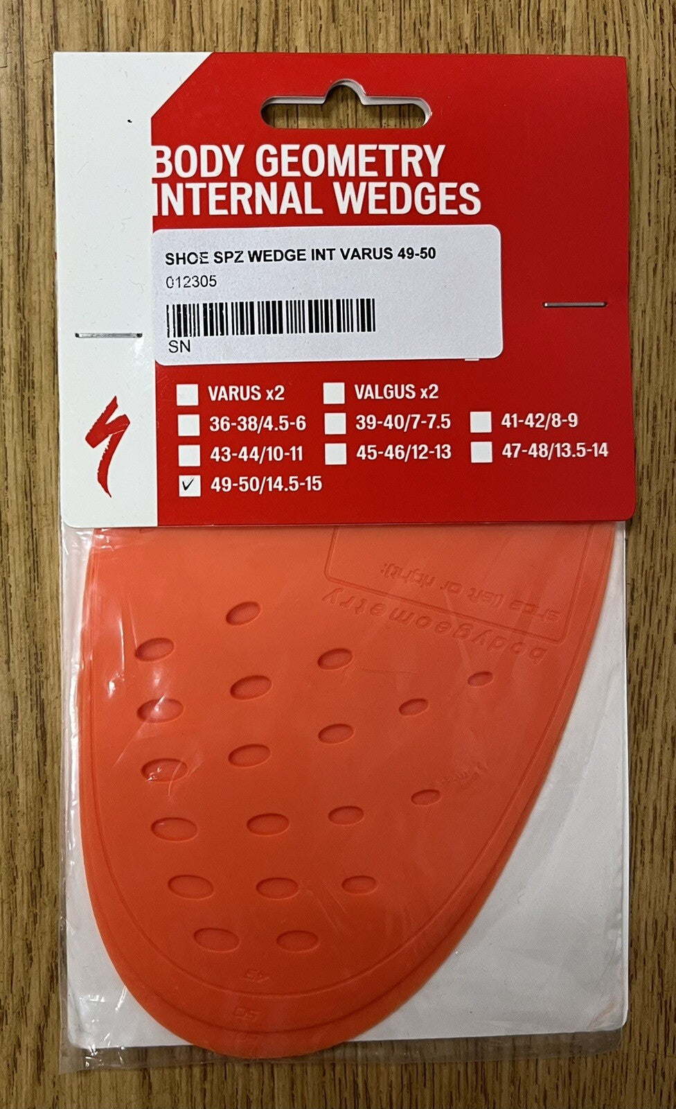 Specialized Bg Internal Varus Wedge 2pk Bg Fitting Orange/varus 39-400