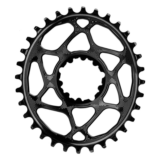 Absolute Black - Boost148 32t Oval Direct Mount Traction Plate, Black, Offset