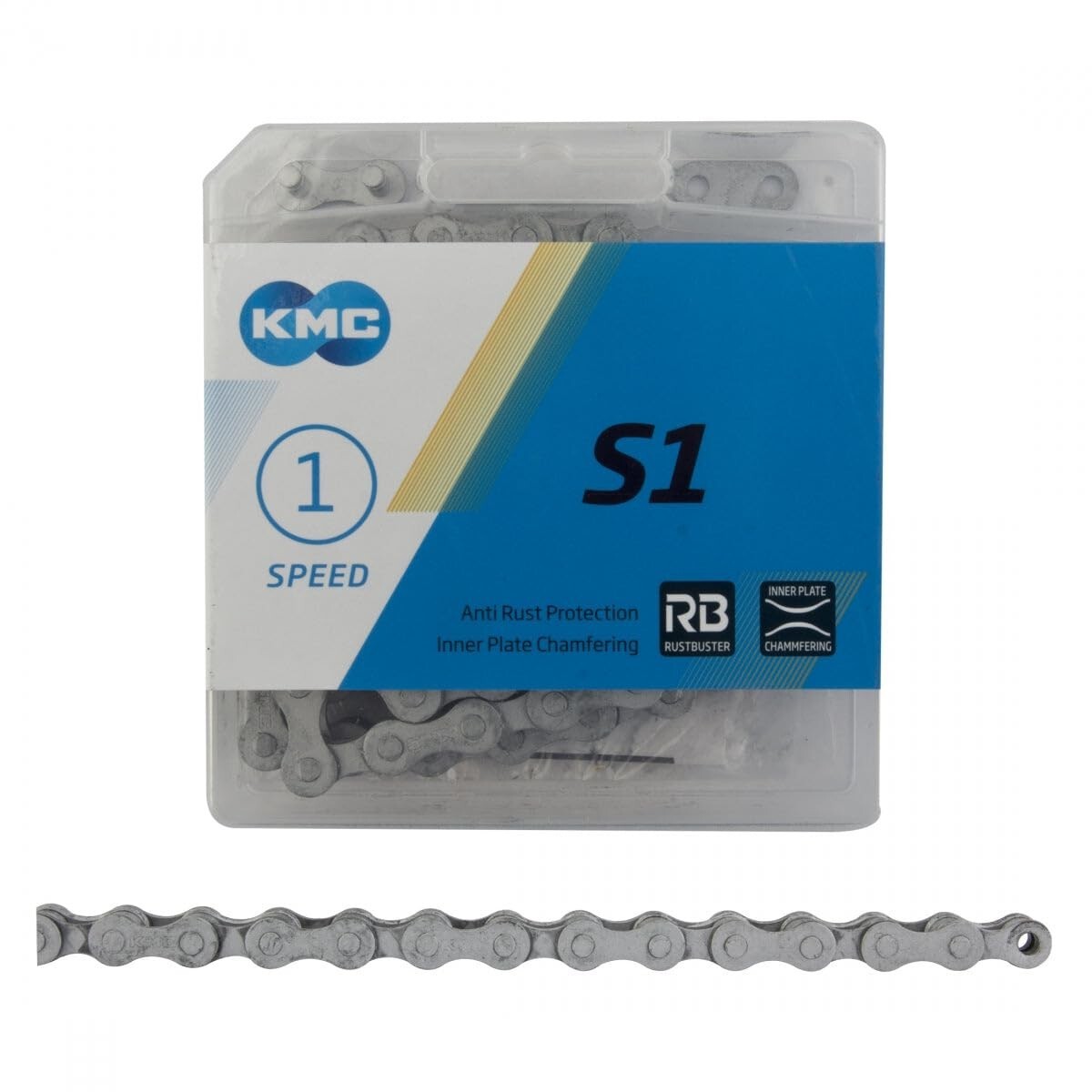 KMC S1 RB x 112L,112 Links, 1/8" Pitch, 3000 Lbs/in Tensile Strength, 56" L